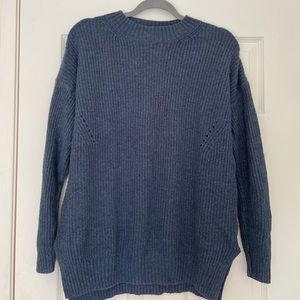 Nordstrom BP Navy Blue Mock-neck Knit Sweater